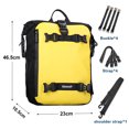 thumbnail image 2 of Motorcycle Bag Tail Bag Waterproof Large Capacity Backpack Pannier Bag Versatile Bag with straps (Yellow, 10L), 2 of 7