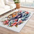 thumbnail image 1 of Tropical Jungle Tiger Area Rug 4x5, Animal Rugs for Bedroom Living Room, Tiger Carpet, Machine Washable Rug, Non Slip soft Low Pile Rugs Home Decor, 1 of 7