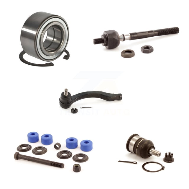 Transit Auto Front Right (Passenger Side) Wheel Bearing Suspension Lower Ball Joint Outer Inner Tie Rod End and Sway Bar Stabilizer Link Kit (5Pc) for Car Honda Civic Acura Integra K7T-102807