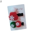 thumbnail image 2 of Kids Girl Christmas Tree Santa Elk Snowflake Hat Shape Duckbill Hairpin Gift Set, 2 of 9