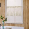 thumbnail image 1 of 130x41cm Embroidered Window Voile Curtain Valance Light Filter Creamy Creamy 130x41cm, 1 of 8