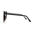 thumbnail image 4 of Retro Flat Top Shield Oversize Half Rim Rimless Sunglasses Black Gunmetal Burgundy Mirror, 4 of 4