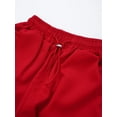 thumbnail image 6 of Yeahdor Kids Girls Casual Cargo Pants Solid Color Joggers Sweatpants with Four Pockets Hip Hop Dance Trousers Red 11-12, 6 of 7