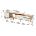 thumbnail image 2 of Modern TV Stand TV Unit Sideboard TV Console Media Cabinet Solid Wood White, 2 of 18