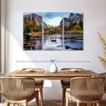 thumbnail image 3 of Elephant Stock Yosemite Autumn River Wall Art - Horizontal Multi Panel Canvas - Living Room Wall Decor - Nature Multi Panel - Brown And Blue Decor - 57" x 36", 3 of 8