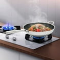 thumbnail image 2 of Non Stick Double Sided Cooking Frying Pan Honeycomb+Glass Lid Stainless Steel, 2 of 9