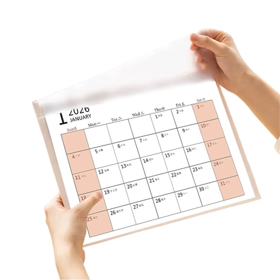 2026 Multifunctional Desk Pad Combining Calendar Mouse Pad for Enhances Productivity Utilizing Friendly Paper Materials