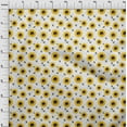 thumbnail image 4 of oneOone Viscose Chiffon White Fabric Floral Sunflower With Honey Bees Craft Projects Decor Fabric Printed By The Yard 42 Inch Wide, 4 of 4