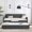 Grey, variant on Kumix Twin Size Daybed with Trundle, Upholstered Tufted Sofa Bed with Waved Shape Arms for Teens Adults Guest, Upholstered Tufted Daybed Frame for Bedroom, Noise-Free, Easy Assembly, Green