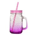thumbnail image 4 of Tazas de vidrio con asa Juego de botellas de vidrio para bebidas de café Violeta BLESIY vaso para beber, 4 of 8