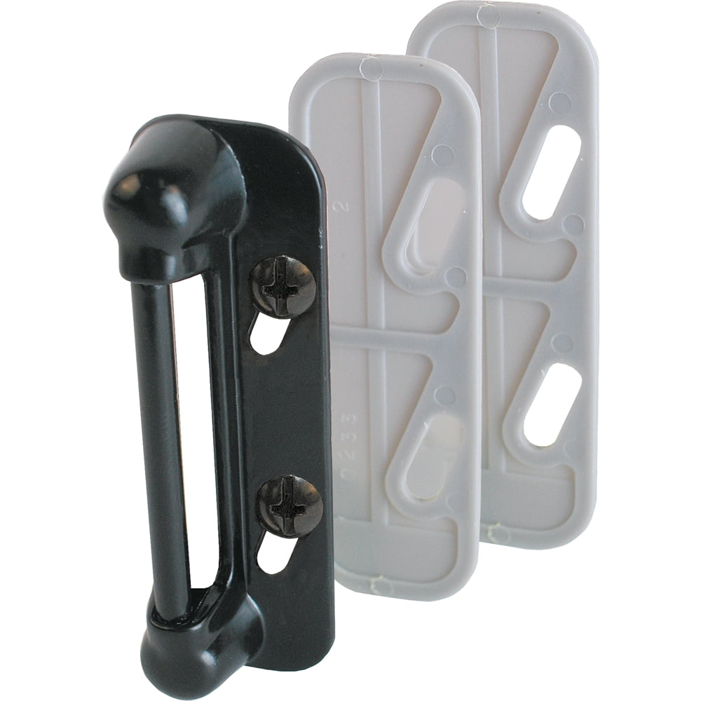 Aluminum Painted Black, springloaded Screen Door Strike Plate