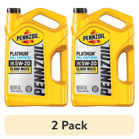 (2 pack) Pennzoil Platinum Full Synthetic 5W-20 Motor Oil, 5-Quart