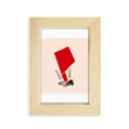 thumbnail image 1 of China Red Educational Pen Desktop Display Photo Frame Picture Art Painting 5x7 inch, 1 of 3