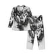thumbnail image 1 of Balery Majestic Wolf Landscape Pijama para Hombre de Dos Piezas con Manga Larga, Conjunto de Dormir y Descanso Suave con Bolsillos-Small, 1 of 7