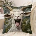 thumbnail image 4 of TanSiDing Cute Sheep Pillowcase Plush Animal Throw Pillow Cover Soft Nylon Decorative Accent Pillow for Home Decor Living Room Bedroom Sofa 17.72in, 4 of 6