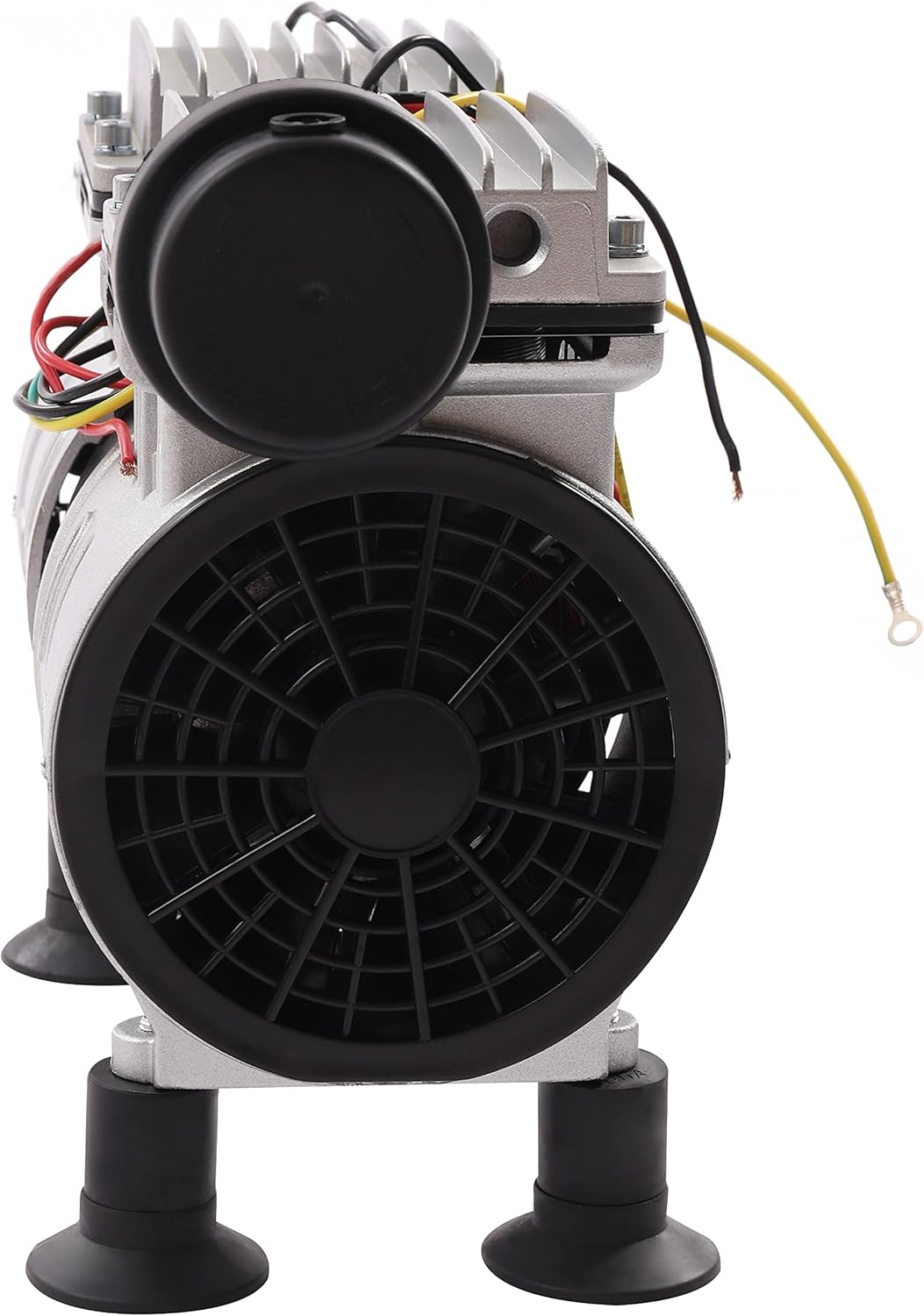 Vacuum Pump 550W 3.6CFM Air Conditioning Industrial Laboratory Vacuum Pump Oil Free Lab Professional Vacuum Pump Kit Powerful Vacuum Pump with Feet Silencer,2 Cylinders,1440 RPM