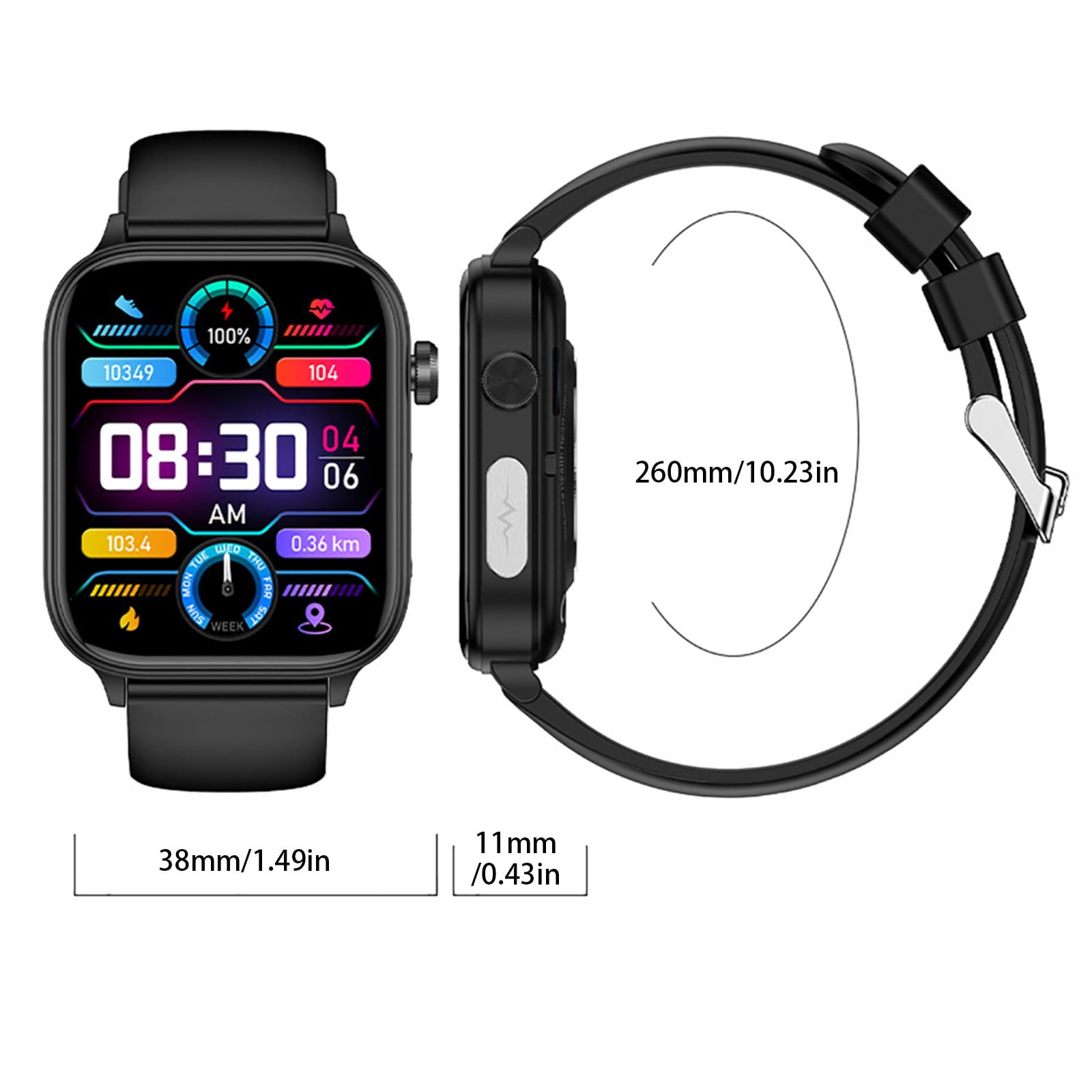 Anckoeil Watch Smart Watch Bluetooth Talk Heart Meter Step Distance Voice Assistants Smart Bracelet Sports Watch