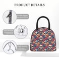 thumbnail image 4 of Fotbe colorful Skull rose Pattern Lunch Bag, Insulated Lunch Box, Small Leakproof Cooler Food Lunch Containers Reusable High Capacity Lunch Tote Bags for Work, Travel, Outdoor, 4 of 6