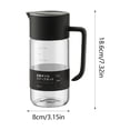 thumbnail image 3 of Glass Oil Pot With Large Capacity Leak Proof Soy Condiment Vinegar High Borosilicate Press Automatic Opening And Closing 550ml, 3 of 6