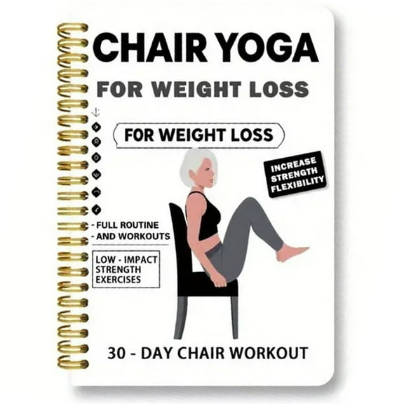 MOMOJIA Senior Health Exercise Journal Chair Yoga Routine 30 Days Illustrated Tutorial