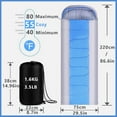 thumbnail image 2 of JOUALY Camping Sleeping Bag, Sleeping Bag for Adults & Kid, 3-4 Seasons Warm Cold Weather, Lightweight, Waterproof, Portable Sleeping Bag for Indoor & Outdoor, Camping, Backpacking, Hiking, 2 of 7