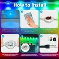 thumbnail image 4 of 200FT Permanent Outdoor Lights with 100 LEDs - Smart RGB IC with 16 Million DIY Colors, IP67 Waterproof, & Remote Control, Hundreds Dynamic & Scene Modes for Holidays, Christmas & Home, 4 of 9