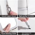 thumbnail image 3 of LED Three-Color Adjustable Makeup Mirror, Travel Makeup Bag, Portable Vanity Mirror with Storage, 3 of 7