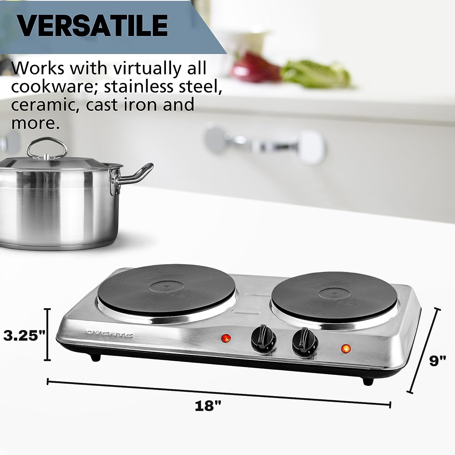 OVENTE Electric Countertop Single Burner