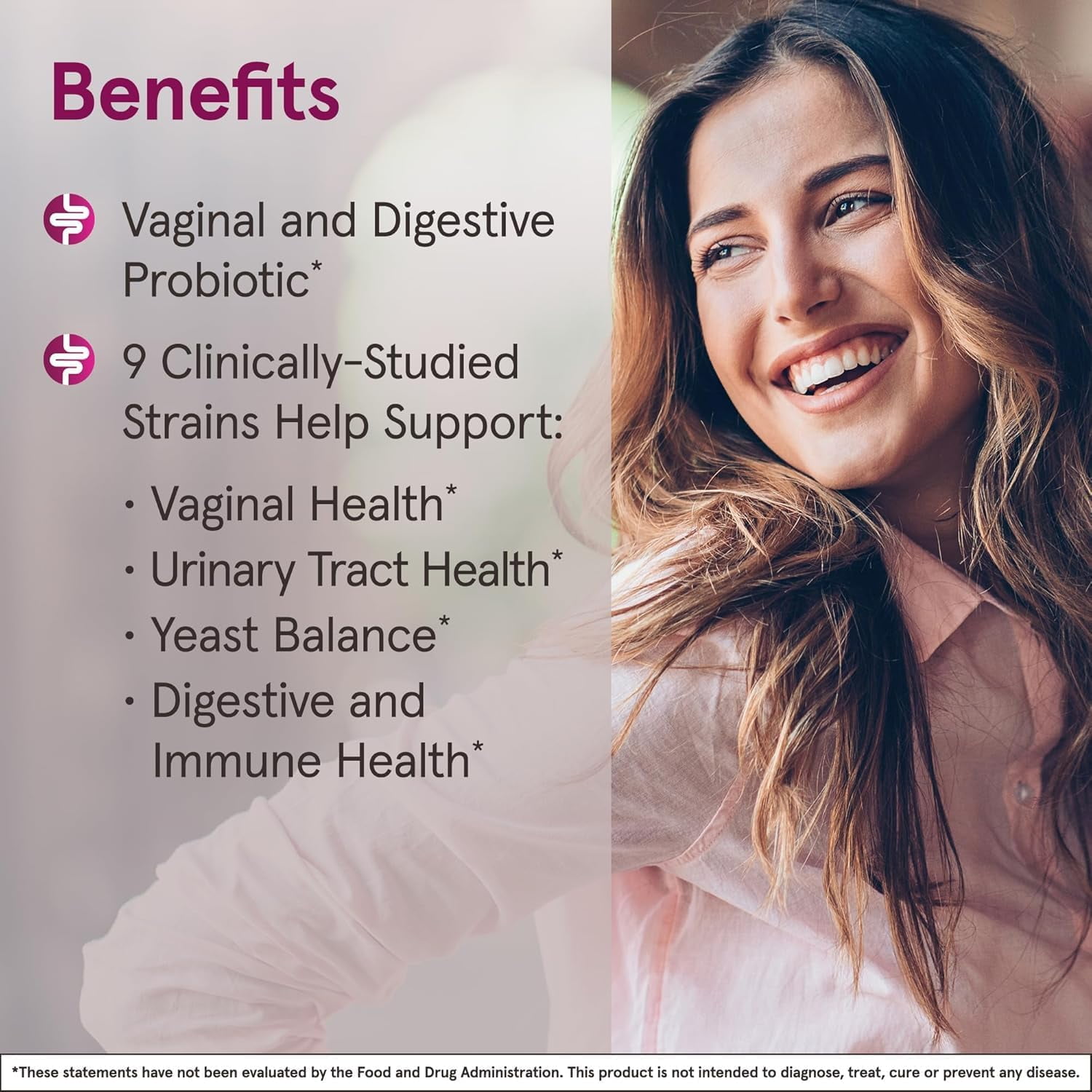 Jarrow Formulas Fem-Dophilus Vaginal & Digestive Probiotic 50 Billion CFU, 9 Clinically-Studied Strains, for Vaginal Flora & Yeast Balance, Urinary Tract, Digestive, 30 Capsules (Pack of 2)