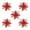 Red, variant on 100Fens Christmas Tree Ornaments Christmas Simulation Flower Xmas Ornament 5Pcs