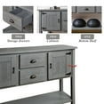 thumbnail image 5 of Tcbosik Farmhouse Console Table with 2 Drawers and 2 Doors, Entryway Table with Storage Shelf for Kitchen, Hallway, Living Room, Antique Gray, 5 of 10