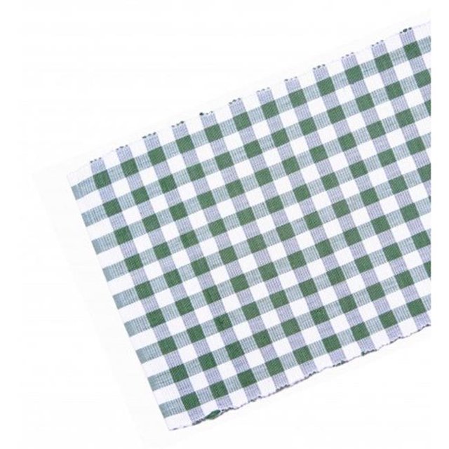 13 x 36 in. Ribbed Table Runner, Toro Green Check