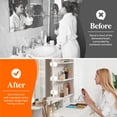 thumbnail image 3 of Lifewit White-Gold Vanity Set with LED Lights, Luxury Makeup Desk with Charging for Women, Teenagers, 3 of 10