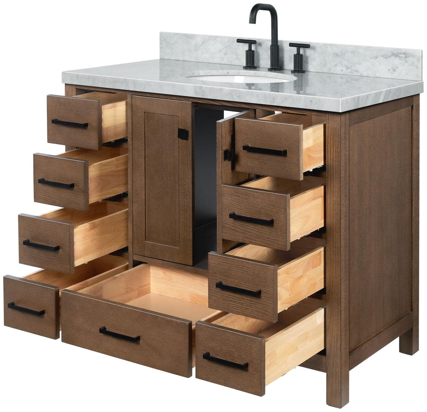 Ariel A043S-VO-ESP Cambridge 43" Free Standing Single Basin Vanity Set - Brown