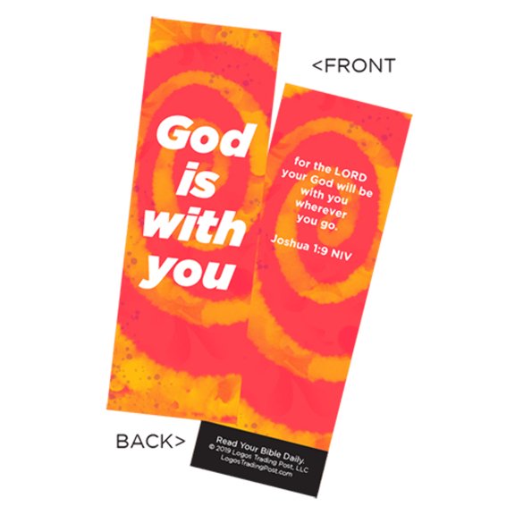 Children's Christian Bookmark, God is With You, Joshua 1:9 - Pack of 25 - Christian Bookmarks