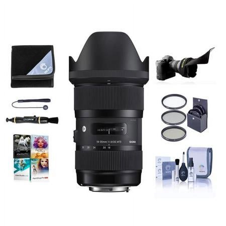 UPC: 0840014130542 | 18-35mm f/1.8 DC HSM ART Lens for Nikon F  Bundle with ProOptic 72mm Filter Kit  Flex Lens Shade  Cleaning Kit  Cap Tether  Lens Wrap  LensPen Lens Cleaner  PC Software Kit