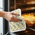 thumbnail image 3 of Yellow Lemon Pot Holders for Kitchen Heatproof Potholder, 4 Pack Tropical Green Leaf Pink Floral Fruit Hot Pads Multipurpose Oven Pads Cloth Potholders Trivet for Cooking and Baking, 3 of 8