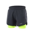 thumbnail image 3 of Shorts deportivos Shorts de carrera 2-en-1 para hombre Secado rápido Ejercicio de entrenamiento activo transpirable Pantalones cortos de ciclismo para correr con forro más largo, 3 of 7