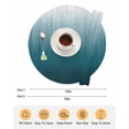 thumbnail image 6 of 13 Inch Round Placemats Set of 4, Blue Ombre Non Slip Heat Insulation PP Table Mats, Contemporary Gradient Abstract Art Washable Place Mats for Kitchen Dining Party Table Decor, 6 of 7