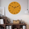 thumbnail image 2 of Wall Clock Solid Color Clocks PVC Silent Non-Ticking Battery Operated Decorative Dark Yellow Round Clock for Home Living Room Kitchen Bedroom Office School Wall Decor 14 Inch, 2 of 9