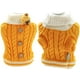 thumbnail image 2 of Zhuge Suéter para perro, abrigo cálido, suave, con botones retorcidos, tejido de punto, ropa de invierno, suéteres para perros, clima frío medio, amarillo, M, 2 of 5
