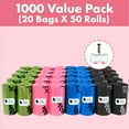thumbnail image 2 of Gorilla Supply Dog Poop Waste Bags with Dispenser and Leash Tie 9"X13", Multicolored, 1000 Count, 2 of 6