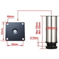 thumbnail image 2 of 4 patas ajustables: altura 120 mm, patas gruesas para muebles, altura ajustable 0-15 mm, patas de mesa, patas para muebles, acero inoxidable cepillado - tornillos de acero inoxidable incluidos, 2 of 5