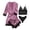 d-729Purple372, variant on MEZZALL Women's Sleepwear Set V-Neck Robe with Bow and Lace Bralette Shorts 4-Piece Nightwear Bridal Loungewear Stylish Pjs