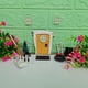 thumbnail image 4 of Accesorios decorativos para puertas de madera de hadas en miniatura en miniatura de Navidad, bienvenido a la casa de muñecas Mini entrada para hadas Puerta mágica Decoraciones de Navidad Decoración de kaili Sencillez, 4 of 4