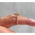 thumbnail image 4 of solitaire jewels 3.5TCW Oval Moissanite Hidden Halo Engagement Ring For Women, 14K Yellow Gold, 4 of 6
