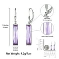 thumbnail image 5 of Juwaliy Dangle Women Earrings 925 Sterling Silver June Birthstone Earring Hoop Leverback Alexandrite Jewelry Christmas Birthday Mother's Day Gift Idea, 5 of 10