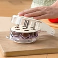 thumbnail image 5 of Cook With Color Cherry Pitter Tool, Handheld Quick-Release Stone Remover for Cherries and Olives, Cream, 5 of 5