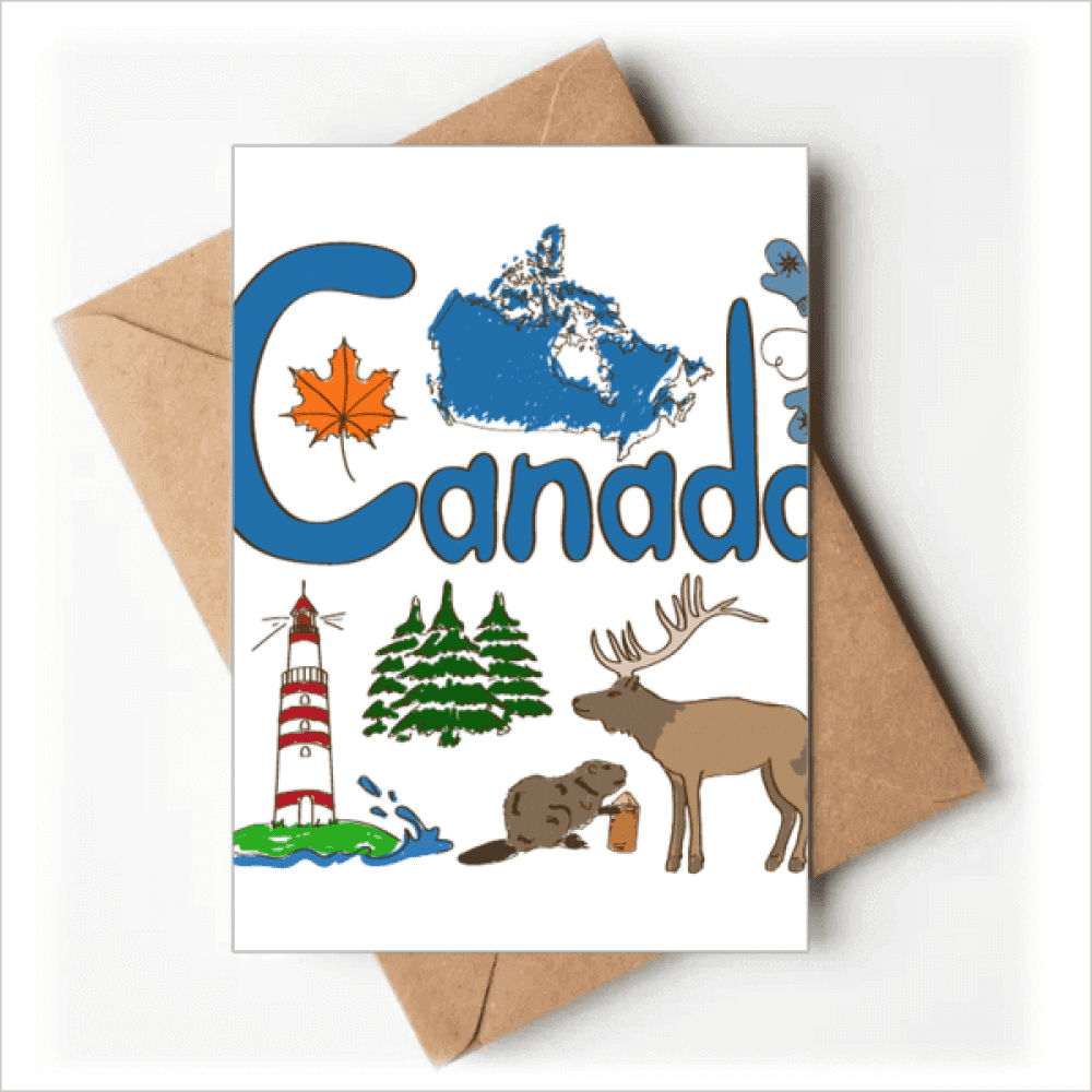 Canada National symbol Landmark Pattern Greeting Cards You are Invited