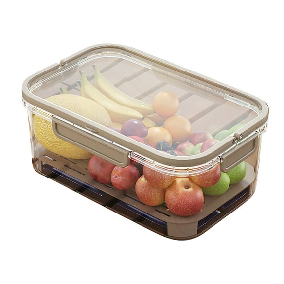 Snackle Box with Ice Pack, Ice Bucket with Lid and Handle for Vegetable Serving, Fruit Tray, for Parties, Outdoor Camping, Picnics, Refrigerator Storage